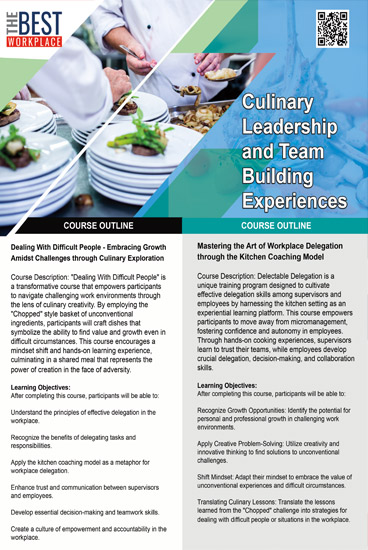 The Best Workplace Culinary Leadership Team Building